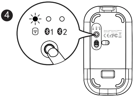 ProtoArc XKM01 Foldable Full Size Wireless Keyboard Mouse Combo - Button