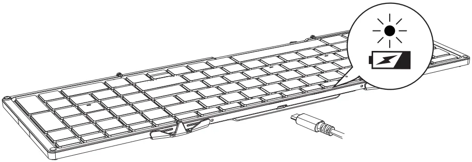 ProtoArc XKM01 Foldable Full Size Wireless Keyboard Mouse Combo - Charge