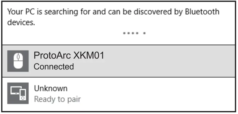 ProtoArc XKM01 Foldable Full Size Wireless Keyboard Mouse Combo - Connected