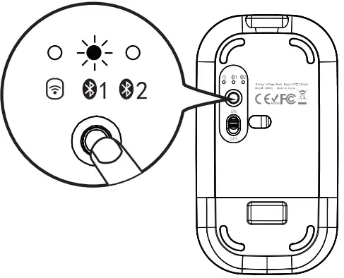 ProtoArc XKM01 Foldable Full Size Wireless Keyboard Mouse Combo - Connections