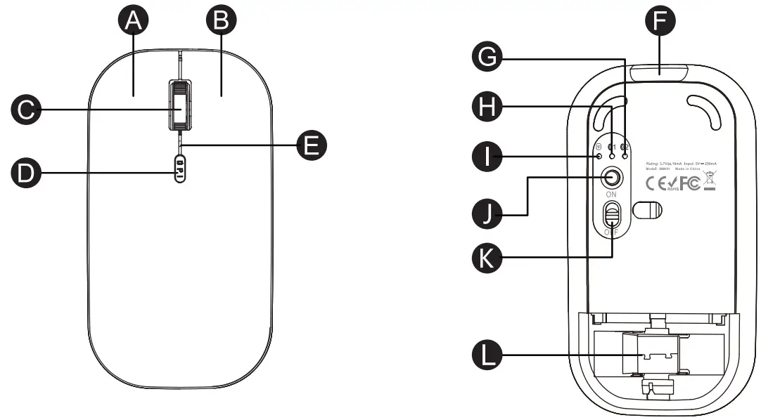 ProtoArc XKM01 Foldable Full Size Wireless Keyboard Mouse Combo - Features 2