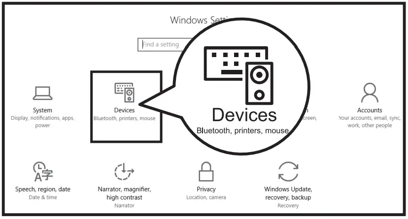 ProtoArc XKM01 Foldable Full Size Wireless Keyboard Mouse Combo - Setting 1