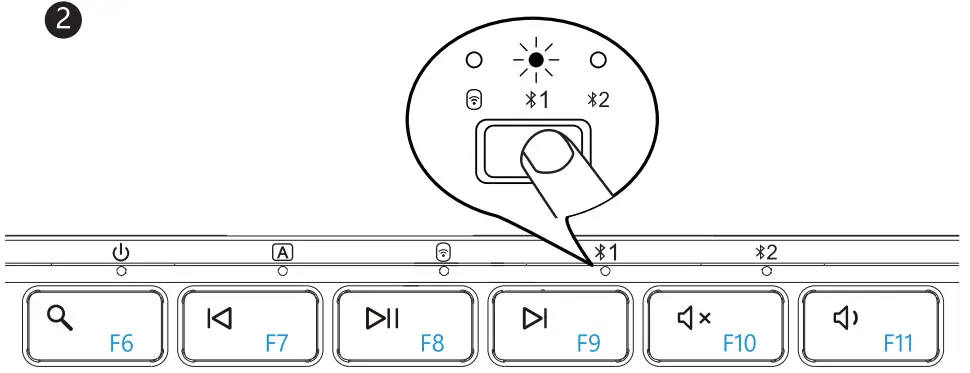 ProtoArc XKM01 Foldable Full Size Wireless Keyboard Mouse Combo - keybord Connection
