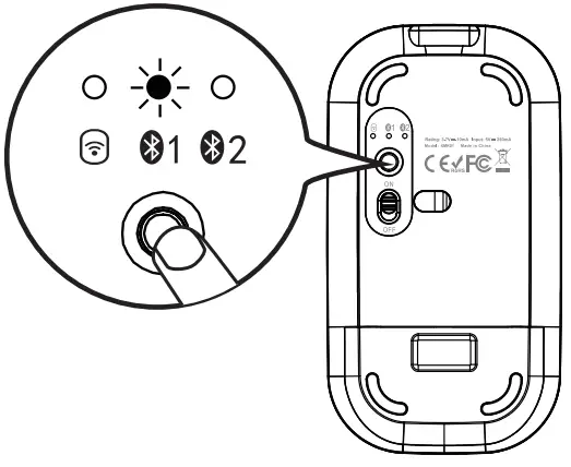ProtoArc XKM01 Foldable Full Size Wireless Keyboard Mouse Combo - swich 2