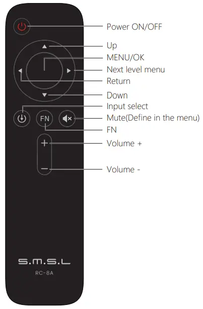S M S L AO200 MKII Digital Amplifier - remote contro