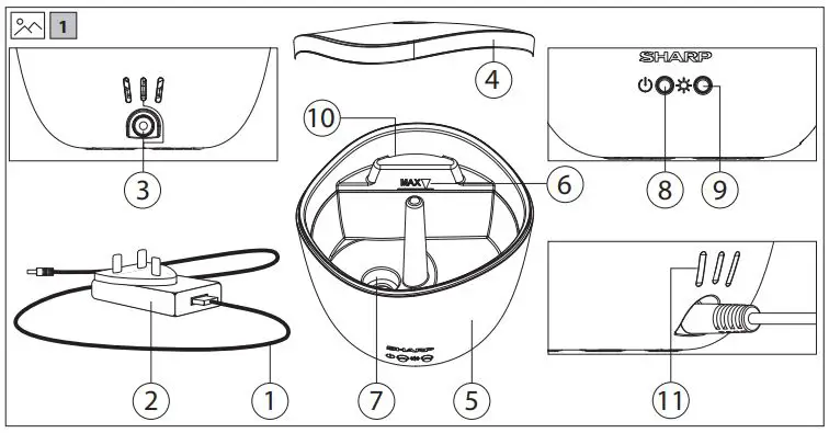 SHARP-DF-A1U-Ultrasonic-Aroma-Diffuser-fig-1