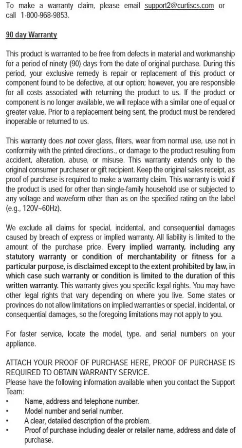 PROSCAN PSP1861 LED Light Up Bluetooth Speaker Instruction Manual - Limited Product Warranty