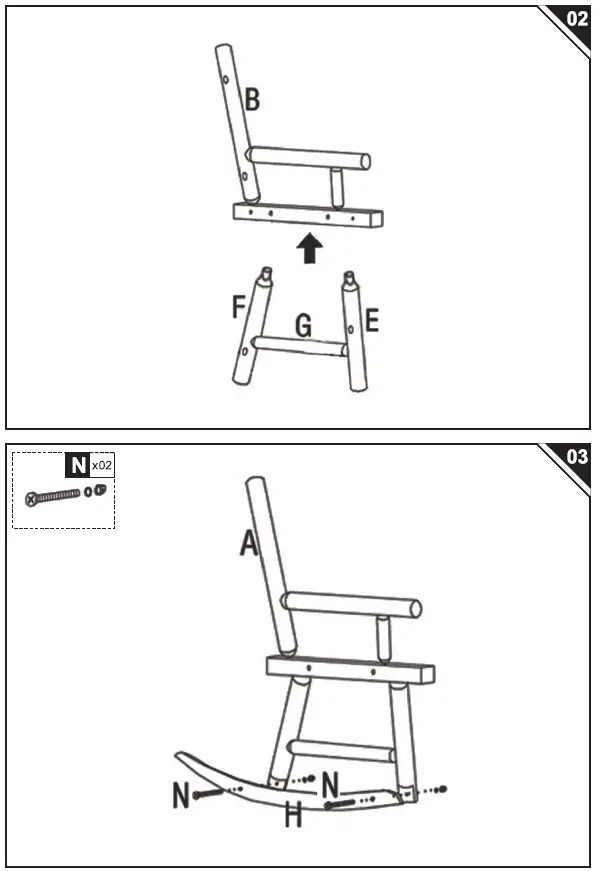 Outsunny 84A-133 Wooden Rocking Chair 4