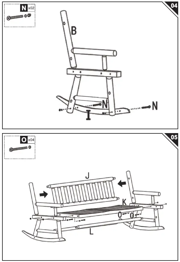 Outsunny 84A-133 Wooden Rocking Chair 5