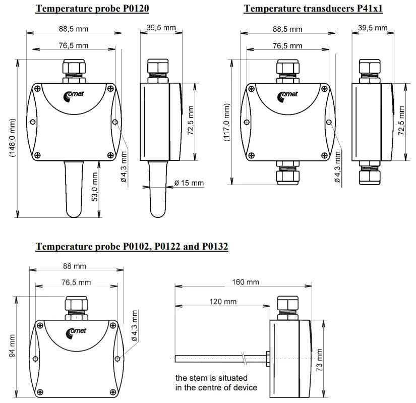 COMET SYSTEM Pt1000 Temperature Probe and Transducers - Liquidation