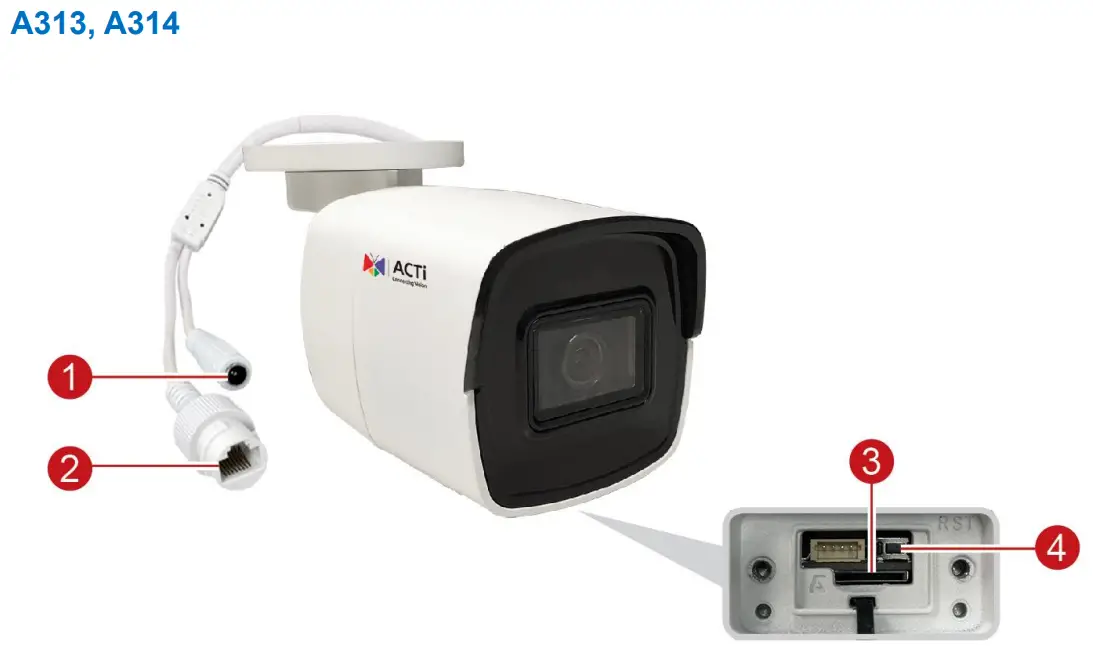 ACTi A310 Mini Bullet Camera - Hardware