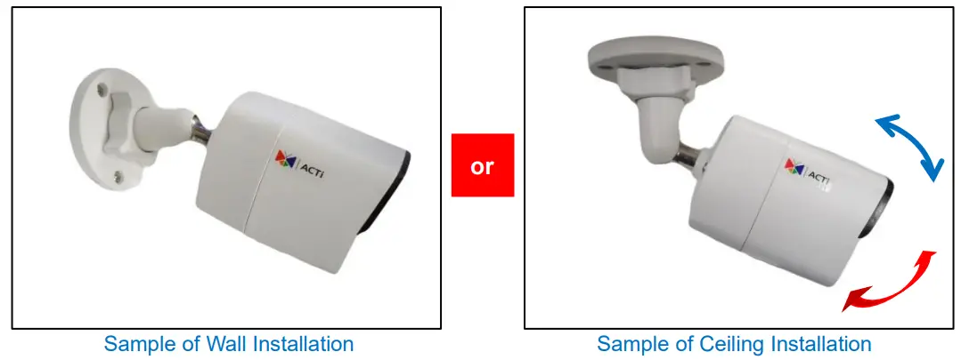 ACTi A310 Mini Bullet Camera - camera angle