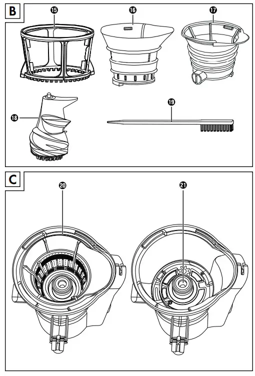 SILVERCREST SSJBK 300 B2 Slow Juicer - fig 1