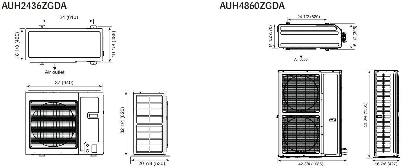 GE Appliances AUH2436ZGDA Split Type Heat Pump - AUH2436ZGDA