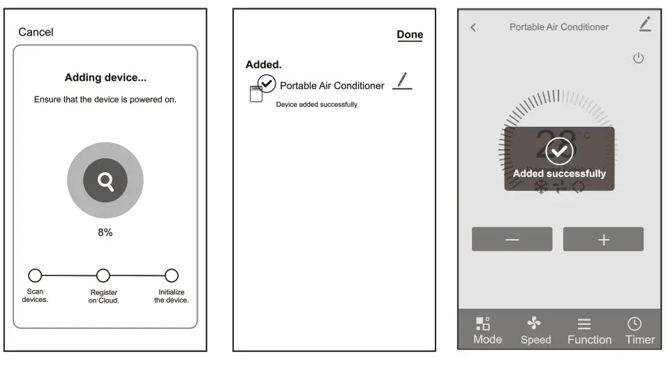 DuraComfort MW8LNPAC Portable Air Conditioner - app connect