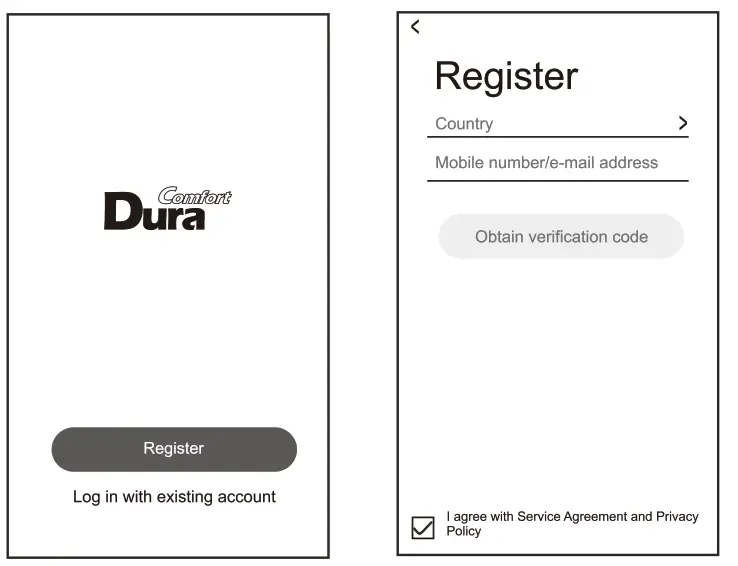 DuraComfort MW8LNPAC Portable Air Conditioner - button