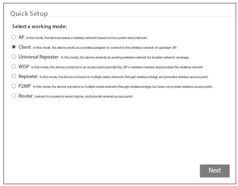 Tenda OS3 5GHz Long Range Outdoor CPE - Setup3