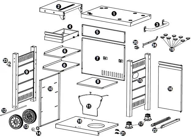 RAZOR-GGC2228MC-Universal-Cart-for-Potable-Griddles-fig-1