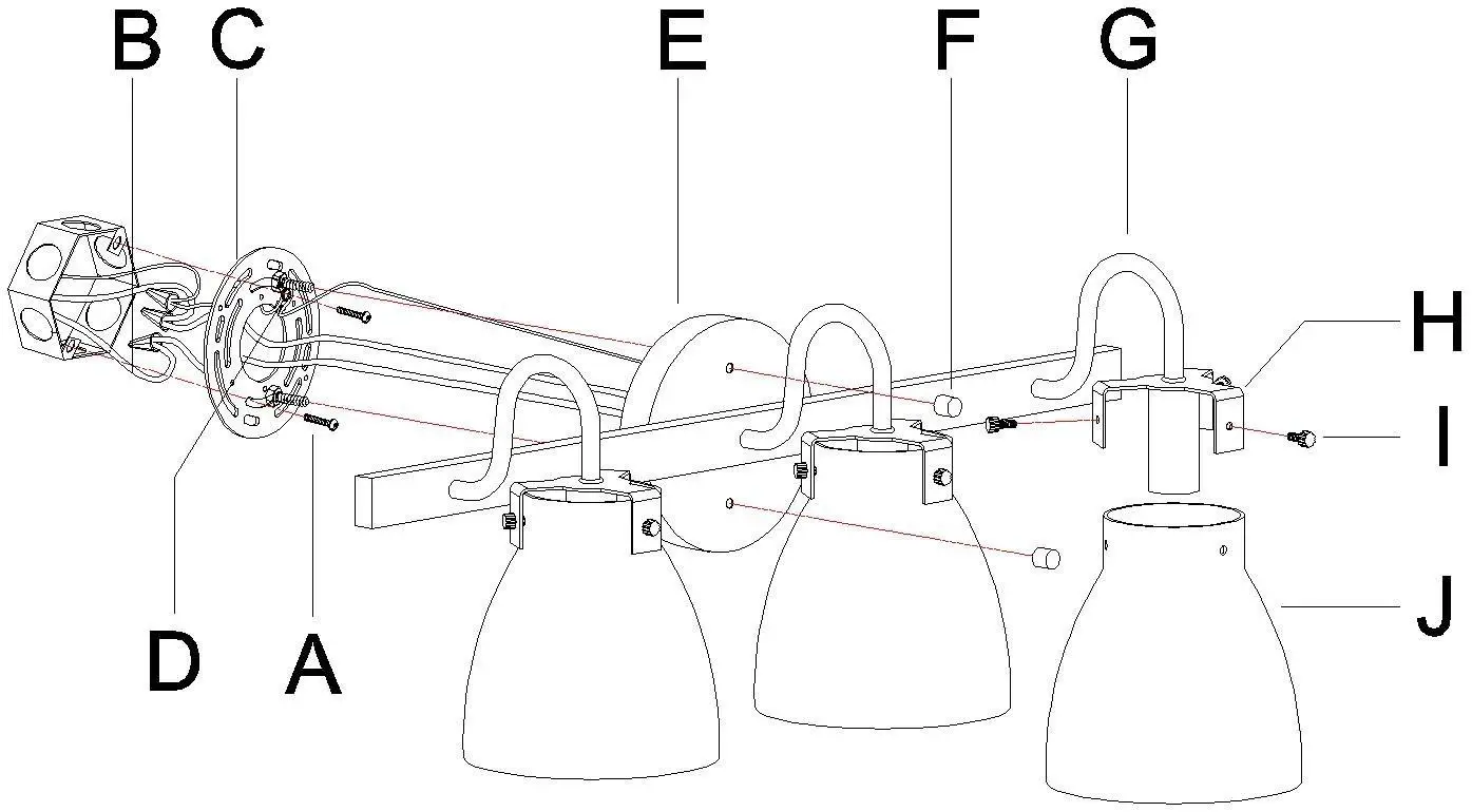 LNC ZIEYUZHD14270X7 Modern Bell Vanity Light - PARTS INCLUDING