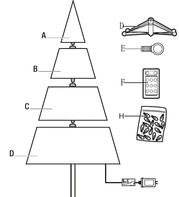 HOME ACCENTS HOLIDAY 22HD20053 9ft Barbour Spruce LED Pre Lit Tree 1