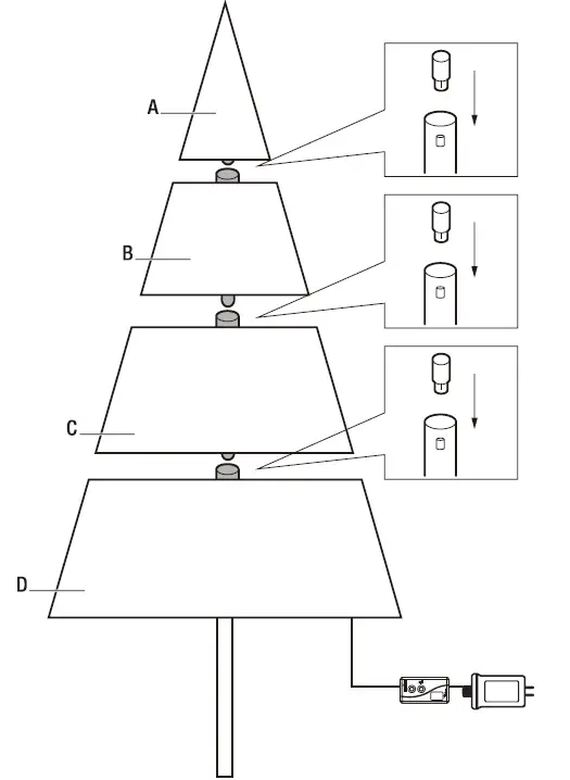 HOME ACCENTS HOLIDAY 22HD20053 9ft Barbour Spruce LED Pre Lit Tree 3