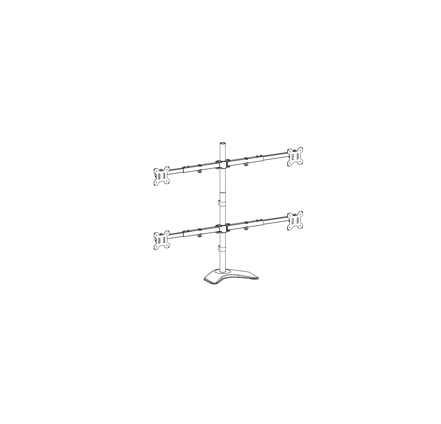 V I V O Stand-ts38b-4 Telescoping Quad Monitor Desk Mount Instruction Manual V I V O Stand-ts38b-4 Telescoping Quad Monitor Desk Mount Instruction Manual