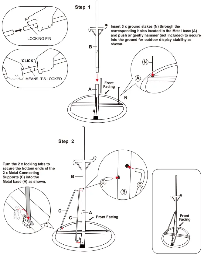 HOME ACCENTS Holiday 1009025383 8ft Grave and Bones Giant-Sized LED Skull Stack - fig 2