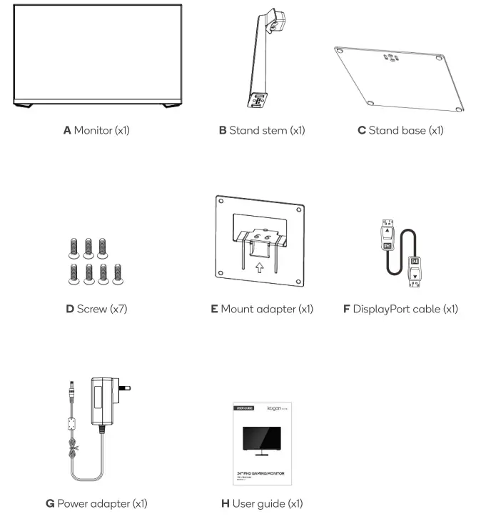 kogan KAMN24FG6LA 24 Inch FHD Gaming Monitor - package