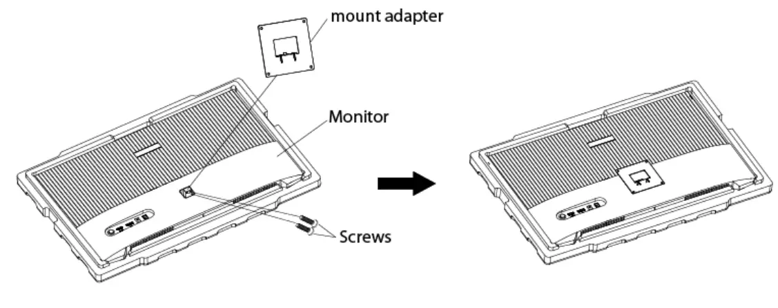 kogan KAMN24FG6LA 24 Inch FHD Gaming Monitor - stand assembly 6