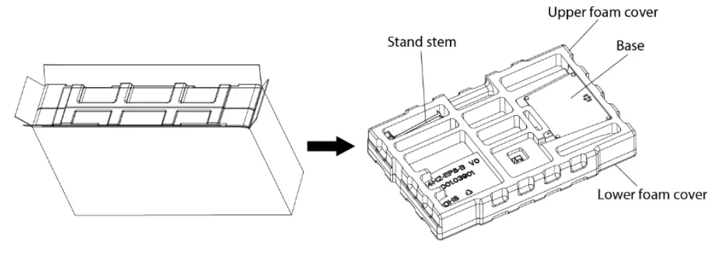 kogan KAMN24FG6LA 24 Inch FHD Gaming Monitor - stand assembly