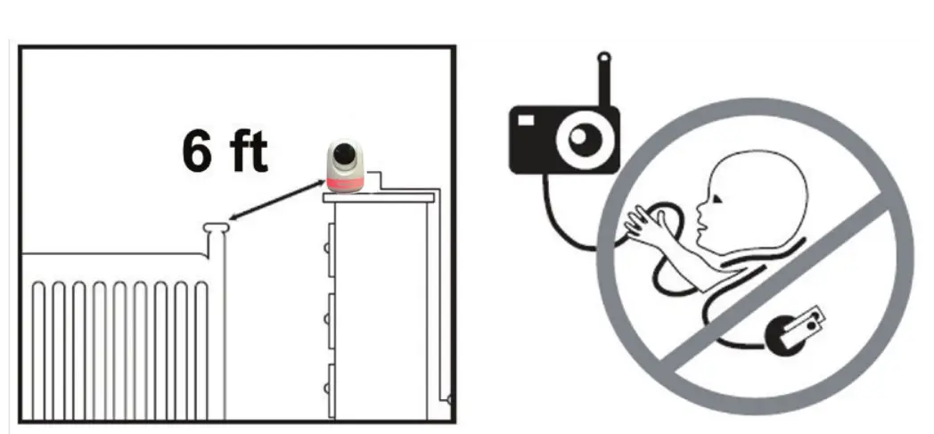 Babysense Max View 5.5 Inch Split Screen Full HD 1080P Video Baby Monitor - fig