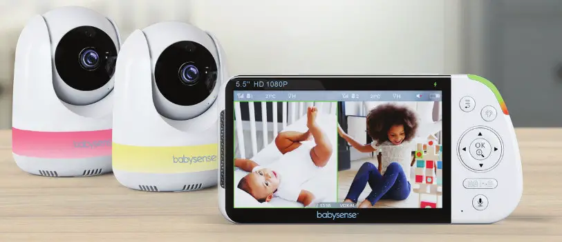 Babysense Max View 5.5 Inch Split Screen Full HD 1080P Video Baby Monitor - fig178