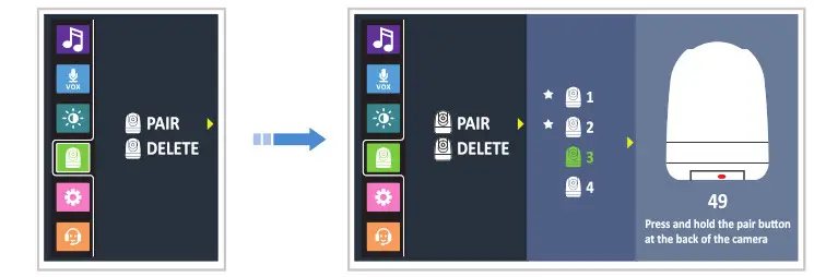 Babysense Max View 5.5 Inch Split Screen Full HD 1080P Video Baby Monitor - figsdfsd4
