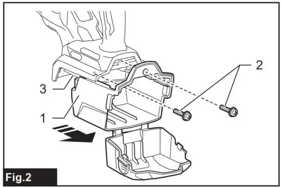 FIG 5 Replacing battery case