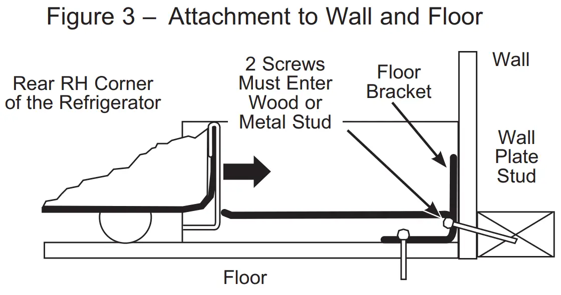 MONOGRAM ZWE23N French Door Bottom Freezer Freestanding Refrigerator - Wall and Floor
