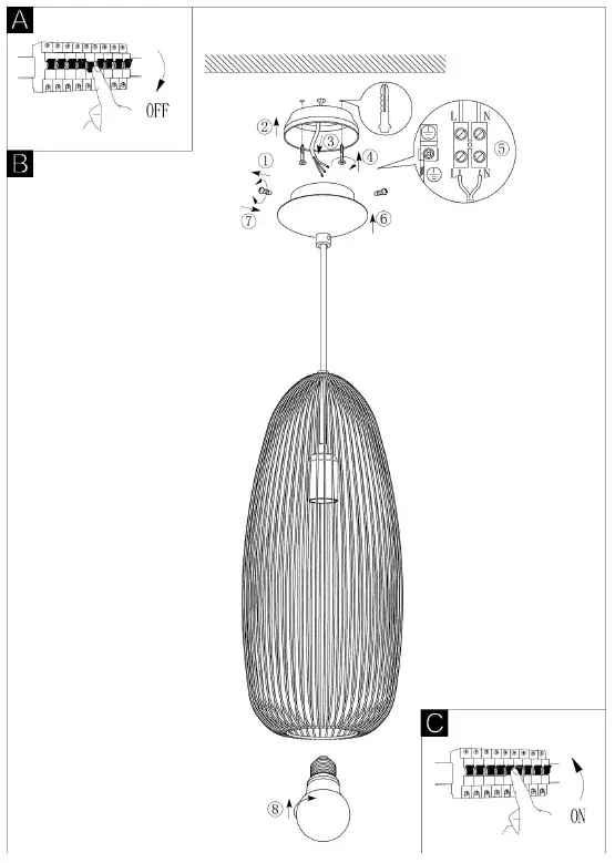 018370 Olive 1 Light Pendant 1