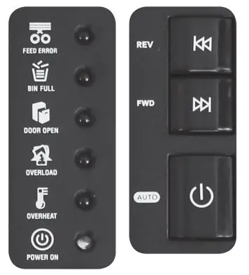 AURORA AS120CM Auto Feed Paper Shredders - Control Button