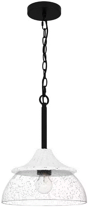 QUOIZEL-OTN1512MBK-Otten-1-Light-Matte-Black-Shaded-Pendant-PRODUCT