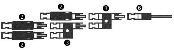 Grape Solar GS-600-KIT-BT-INV 600 Watt Off Grid Charging Kit - With the other 15-ft MC4-to-Bare-Wire cable