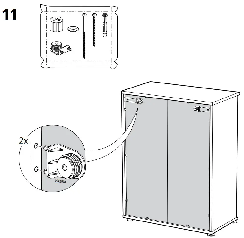 IKEA SKRUVBY Cabinet with Doors - fig 11