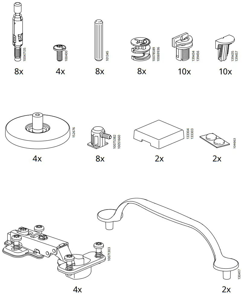 IKEA SKRUVBY Cabinet with Doors - fig 3
