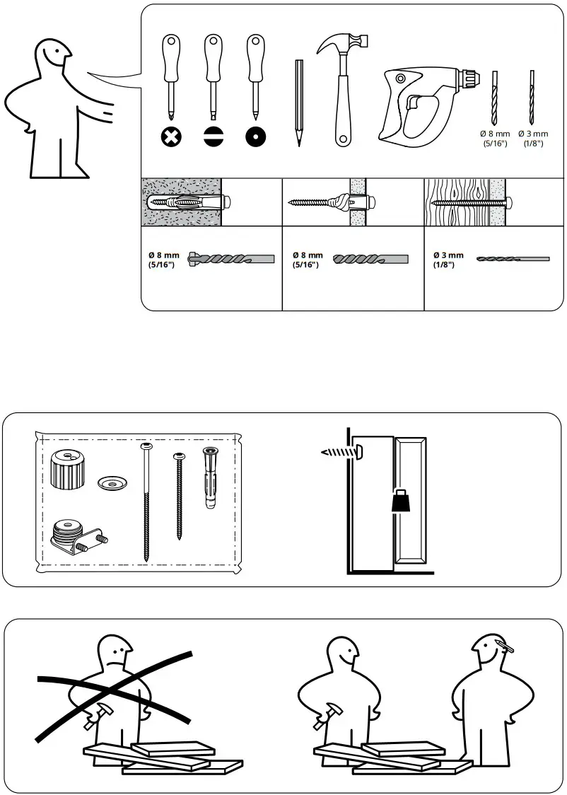 IKEA SKRUVBY Cabinet with Doors - fig