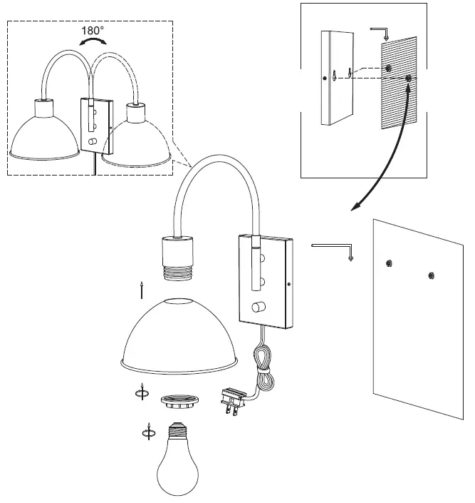 globe-91002864-1-Light-Matte-Brass-Plug-In-or-Hardwire-Wall-Sconce-06
