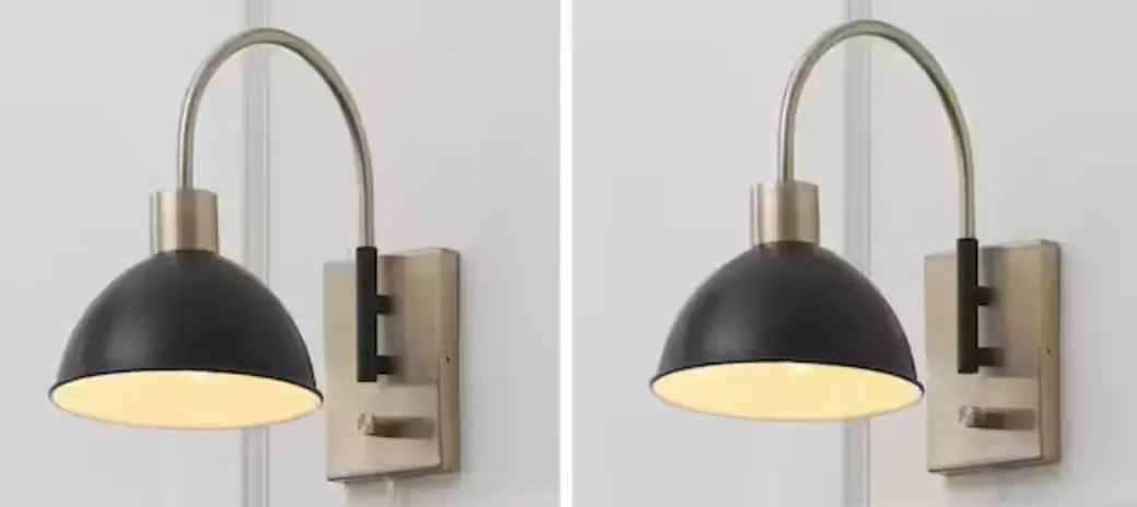 Globe 91002864 1-light Matte Brass Plug-in Or Hardwire Wall Sconce Instruction Manual