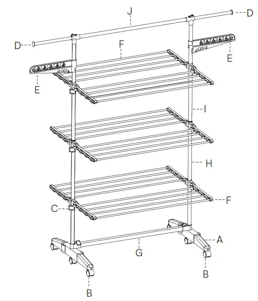 kmart 43276974 3 Tier Airer - AIRER