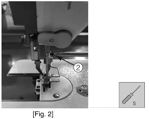 JUKI NA 11UT Series Sewing Machine - Loosen the fixing screw