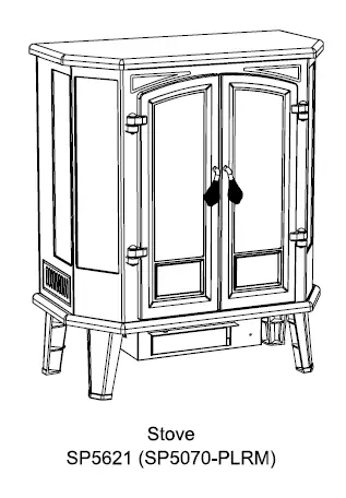 Electric-Fireplaces-Direct-SP5621-HearthPro-Red-Infrared-Electric-Fireplace-Stove-fig-1