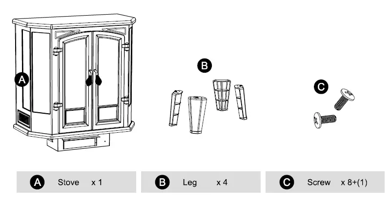 Electric-Fireplaces-Direct-SP5621-HearthPro-Red-Infrared-Electric-Fireplace-Stove-fig-2