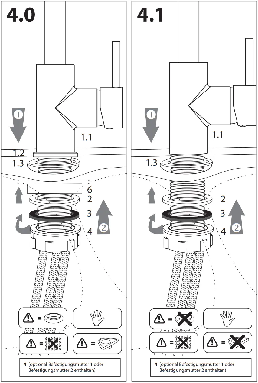 SCHUTTE Cornwall Low Pressure Sink Faucet 360 Degree Swivel Faucet - FIGURE 4