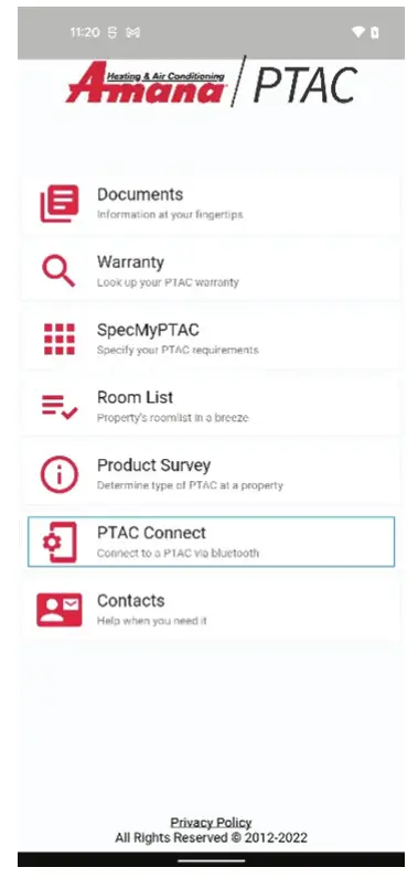 Amana Package Terminal Air Conditioner Heat Pump - fig 20